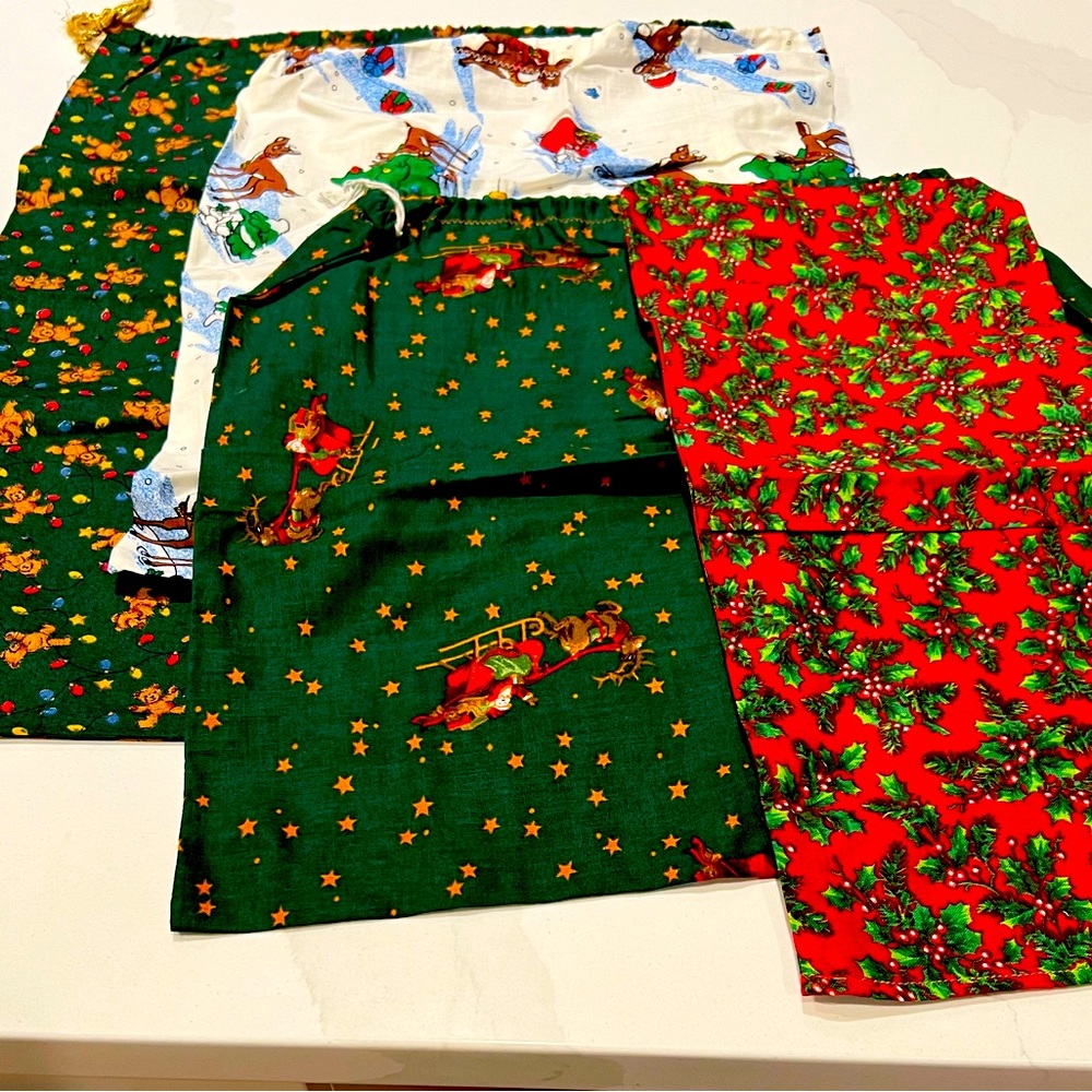Christmas reusable gift bags
